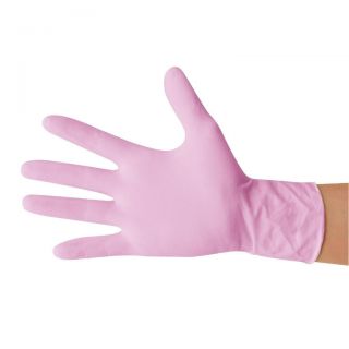 Розови нитрилови ръкавици 100бр.